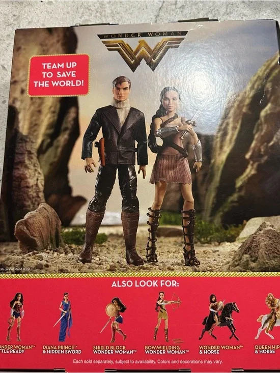 Wonder Woman And Steve Trevor 2-Pack Doll Figures NEW - Picture 8 of 8